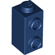 Lego kostka (kostička) 1x1x1 2/3 s nopy na jedné straně, tmavě modrá (6253883)